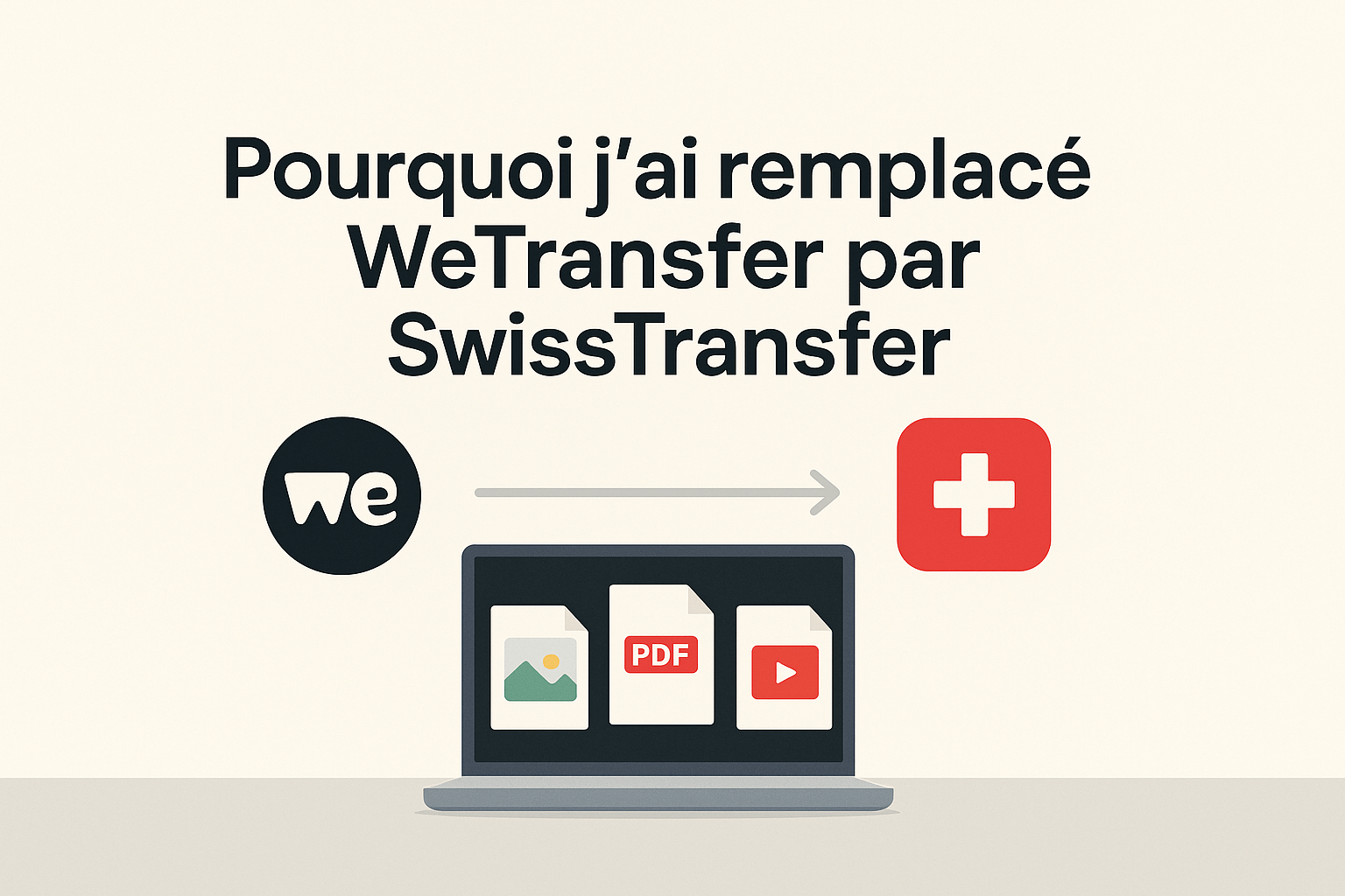 Illustration d’un comparatif entre WeTransfer et SwissTransfer.